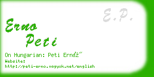 erno peti business card